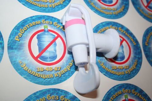 Кран горячей воды белый